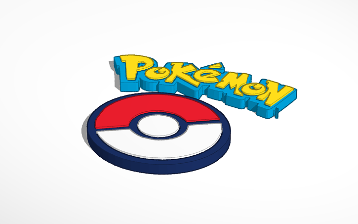Pokemon Logo Tinkercad Pokemon Logo Tinkercad