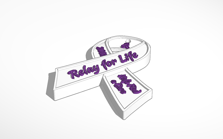 3D design Relay for Life Cancer Ribbon | Tinkercad
