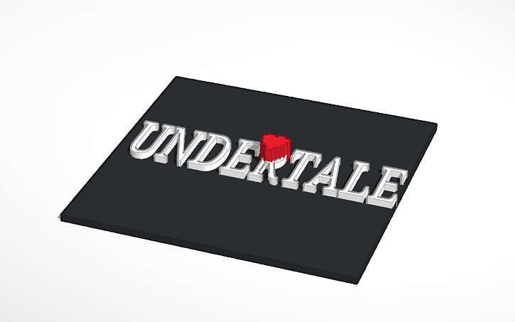 Undertale Logo Tinkercad