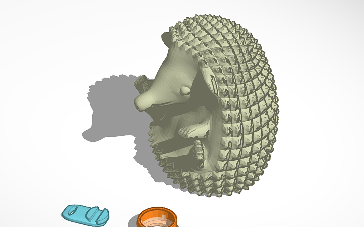 3D design hedgehog sitting Bank-bs3 remix - Tinkercad