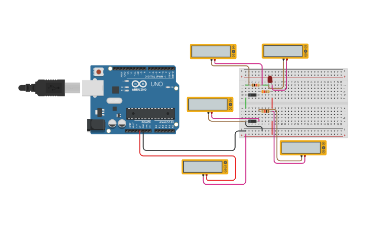 Circuit design TRABAJO DIODOS+LED - Tinkercad