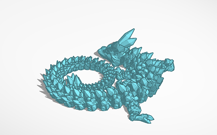 3D design Articulated Dragon - Tinkercad