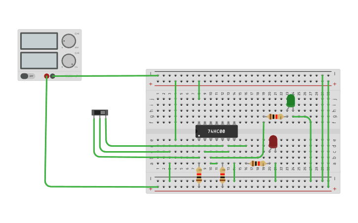 Circuit design bascule rs - Tinkercad