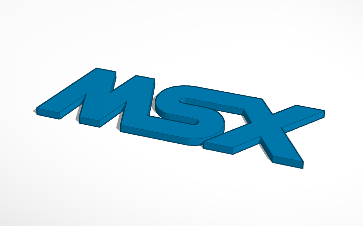 3D design MSX - Logo | Tinkercad