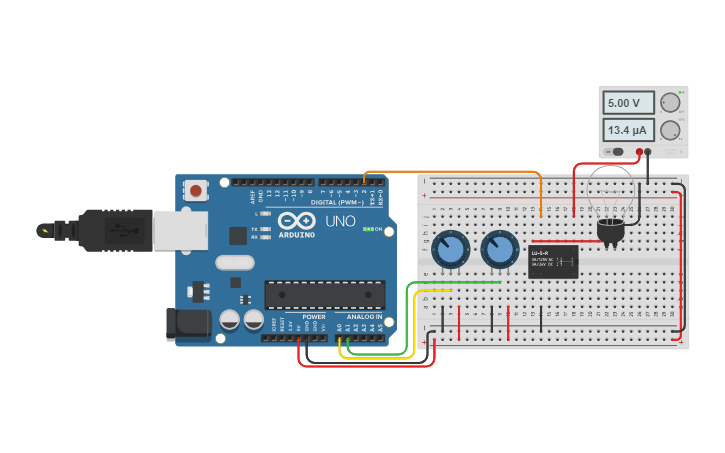 Circuit design Sistema ON/OFF - Tinkercad
