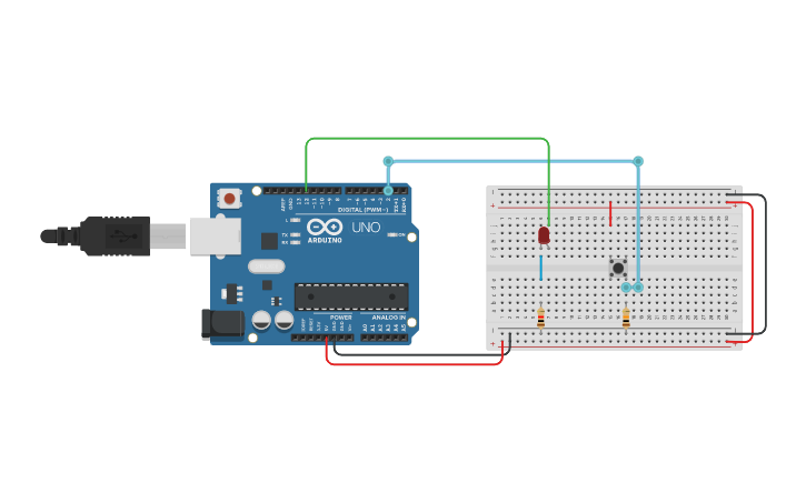 Circuit design pull up | Tinkercad