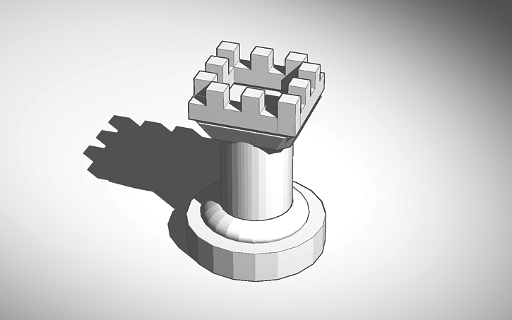 3D design Chess Rook - Tinkercad
