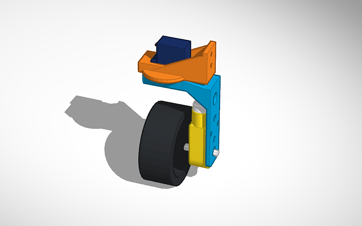 3D design Robotic turning Wheel with Gear Motor and Mini Servo - Tinkercad