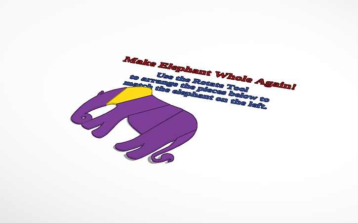 3D design AaronW Elephant Rotation Puzzle - Level 2 | Tinkercad