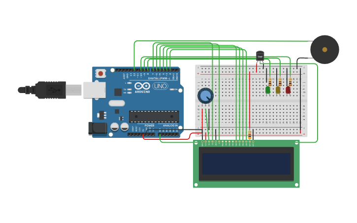 Circuit design alarma de temperatura - Tinkercad