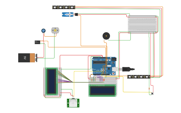 Circuit design Proyecto Final_Portón Automático - Tinkercad