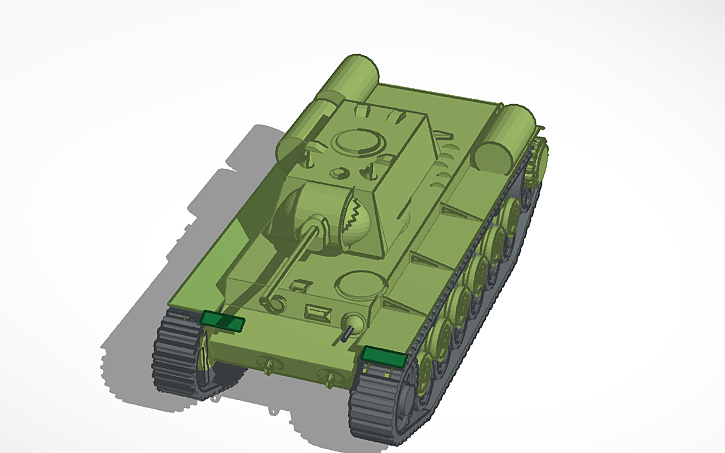 3D design WWII Soviet Union KV-1 - Tinkercad