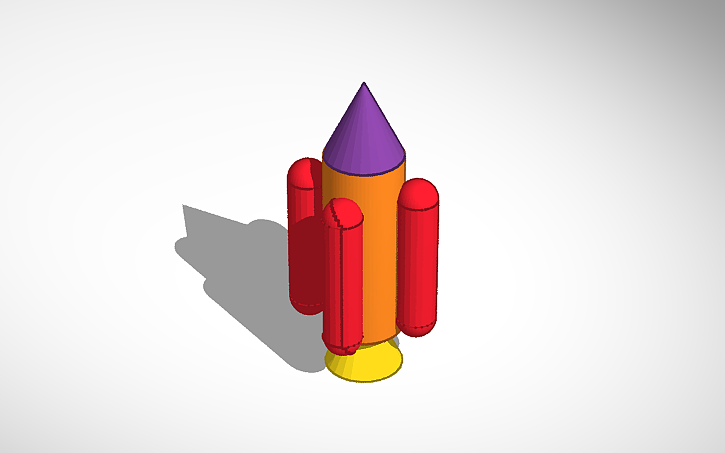 3D design Rakieta - Tinkercad