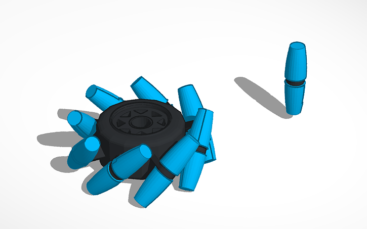 3D design Mecanum Wheels - Tinkercad