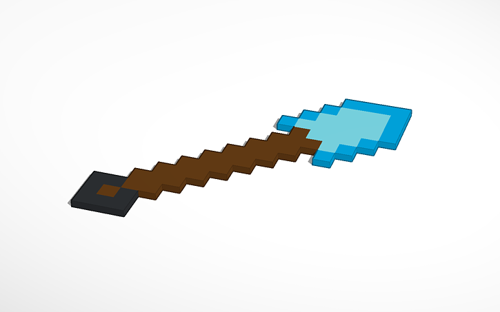 3D design minecraft shovel - Tinkercad