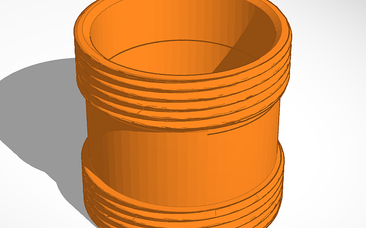 3D design 2x 0.5 inch outer thread Pipe Connection - Tinkercad