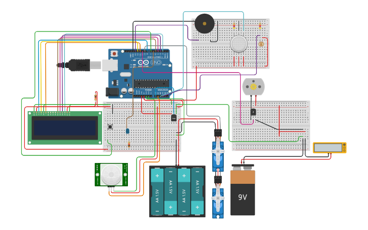 Circuit design Project: Smart greenhouse - Tinkercad