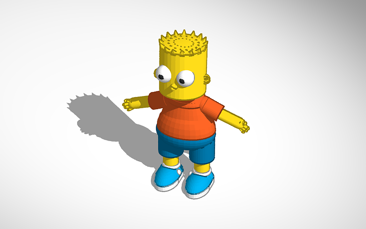 3D design Bart Simpson - Tinkercad