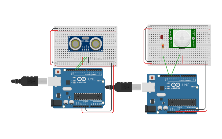 Circuit design Sound and Light Sensors - Tinkercad