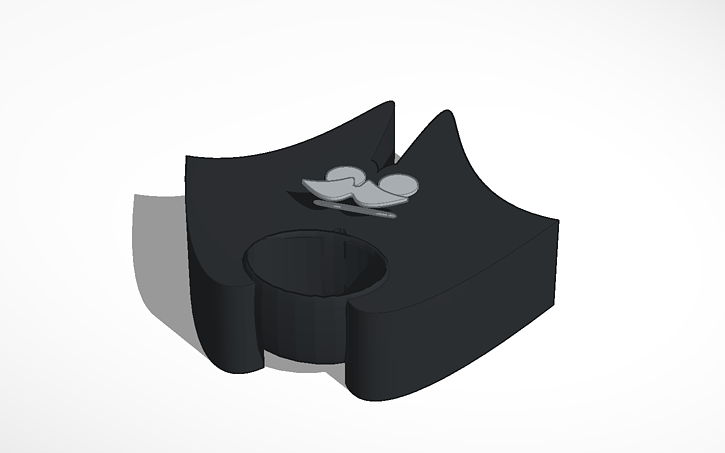 Design My Bat With Gray Mustash Ring Tinkercad My Bat With Gray Mustash Ring