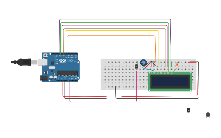 Circuit design sensor de Termperatura | Tinkercad