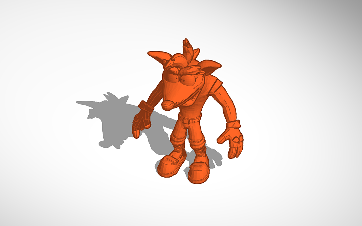 3D design Crash Bandicoot - Tinkercad