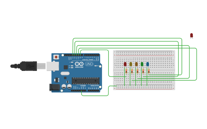 Circuit design Blinking LED - Tinkercad