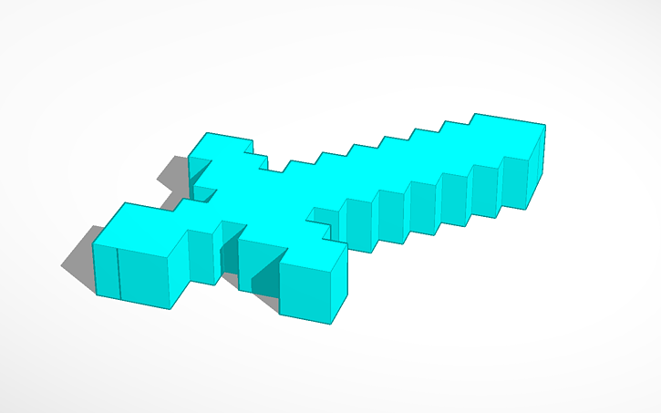 3D design Minecraft Sword | Tinkercad