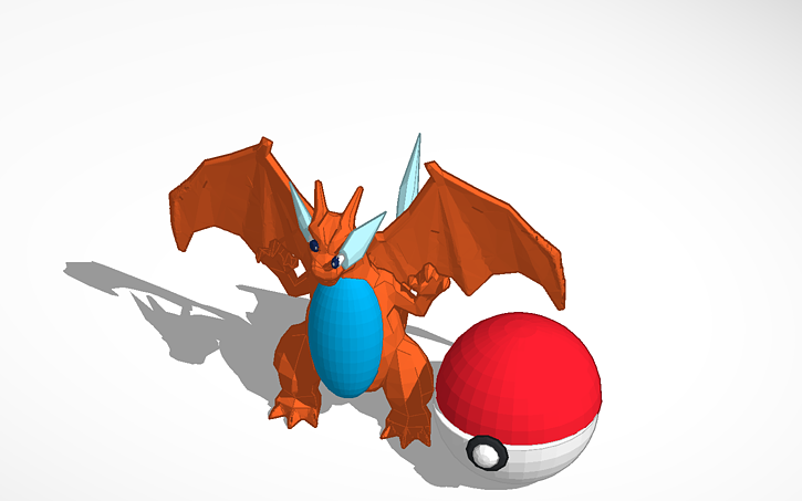 3D design charizard - Tinkercad