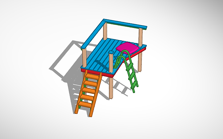3D design Pool Platform - Tinkercad
