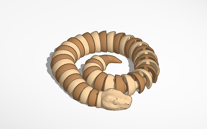 3D design Articulated Snake - Tinkercad