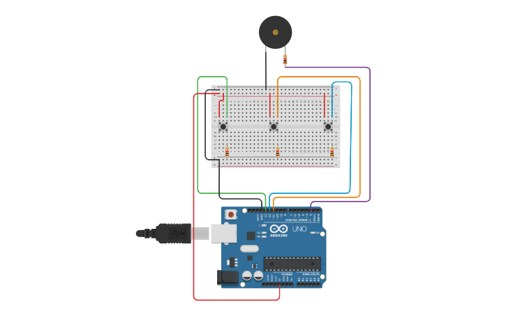 Circuit design Multi button | Tinkercad