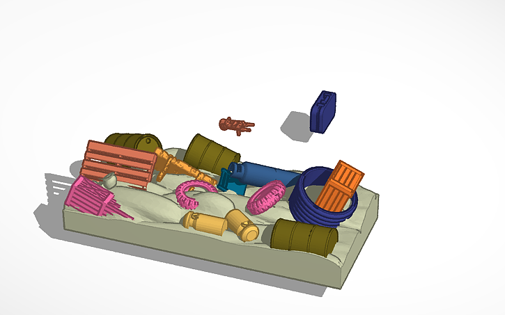 3D design OO Guage Open Wagon Insert Rubbish2 | Tinkercad