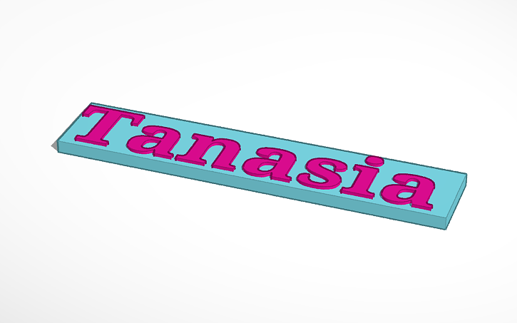 3D design TanasiaTrimblekeychain - Tinkercad