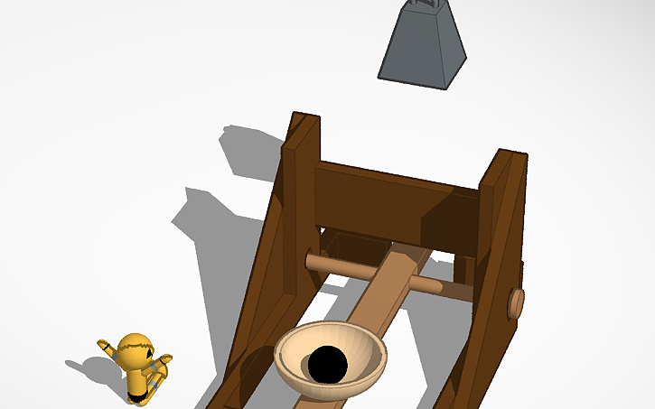 3D design Catapult (Sim Lab) - Tinkercad