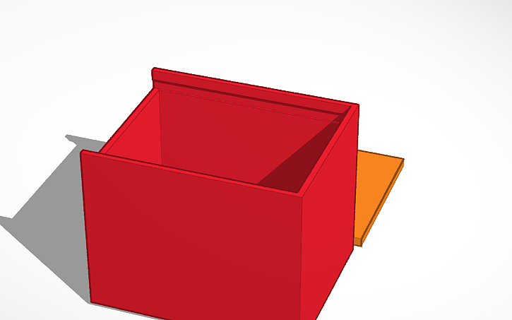 3D design Stackable Box with sliding lid 80x100x80 - Tinkercad
