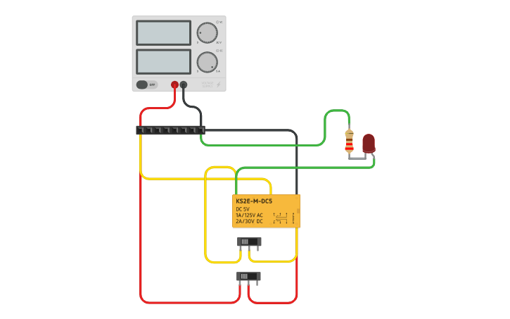 Circuit design self hold circuit 자기유지회로 - Tinkercad