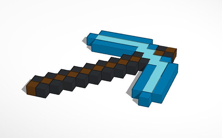 3D design pickaxe - Tinkercad