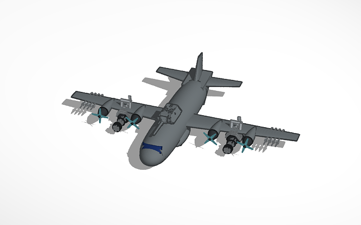 3D design Lockheed AC-130 Hercules - Tinkercad