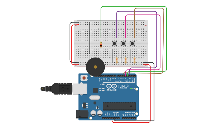 Circuit design buzzer | Tinkercad