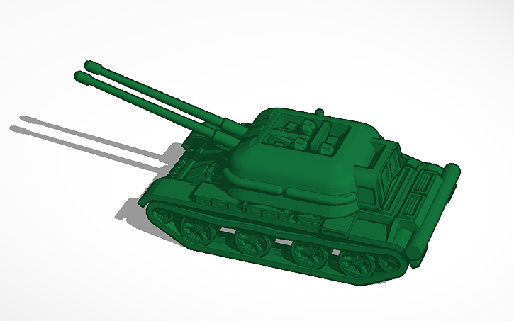 3D design ZSU-57-2 - Tinkercad