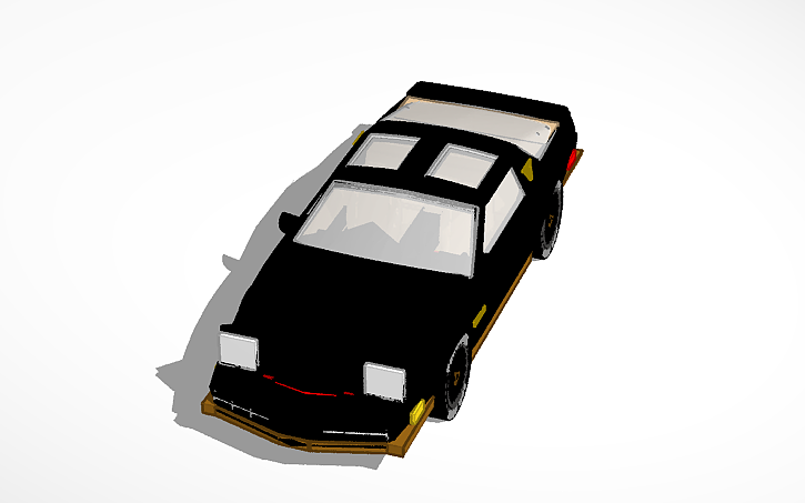 3D design Knight Rider Kitt car - Tinkercad