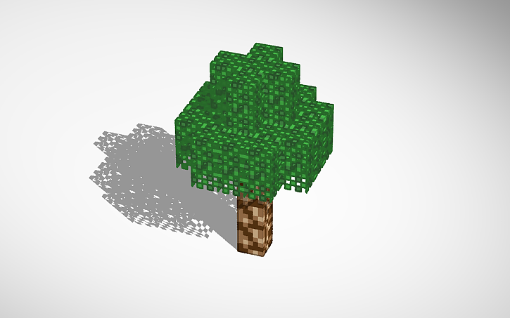 3D design Minecraft Tree - Tinkercad