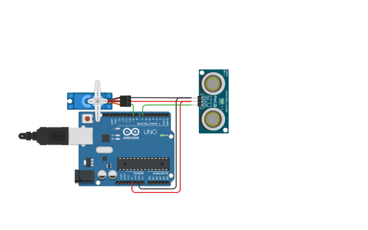 Circuit design DispenserAlcoolGel | Tinkercad