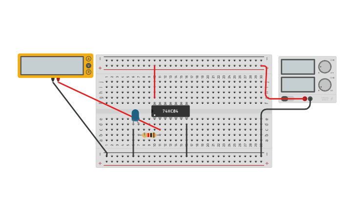 74ls04 Hex Inverter Not Gate Tinkercad