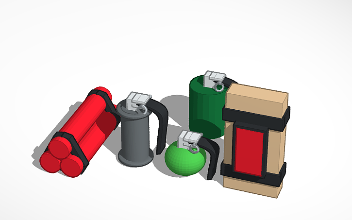 3D design explosives - Tinkercad