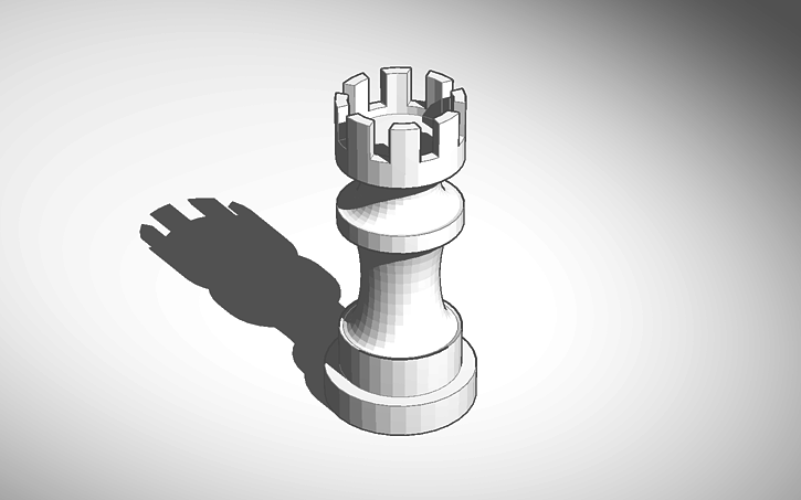 Chess Piece - Rook, 3D CAD Model Library