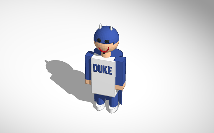 3D design Duke's Mascot #marchmadness - Tinkercad