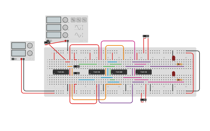 Circuit design Master slave JK - Tinkercad