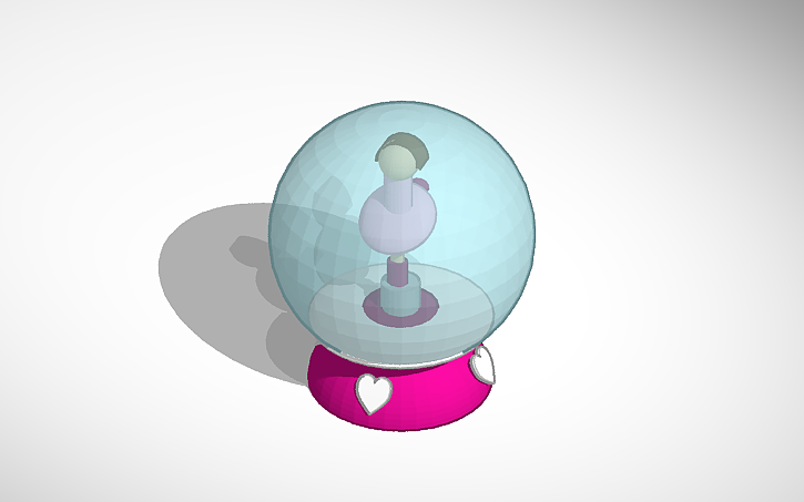3D design amateur snow globe - Tinkercad